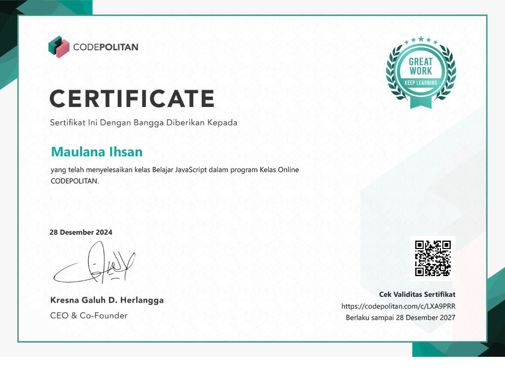 JavaScript Certificate